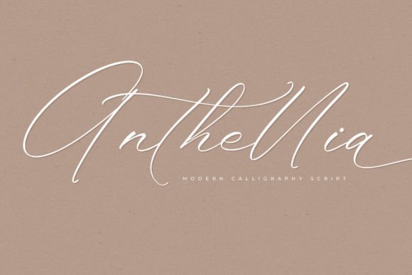 Anthellia Font: Elegant Script for Creative Projects