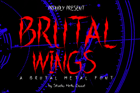Brutal Wings Font for Death Metal Typography