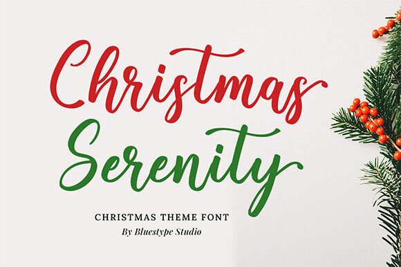 Christmas Serenity Font for Holiday Branding