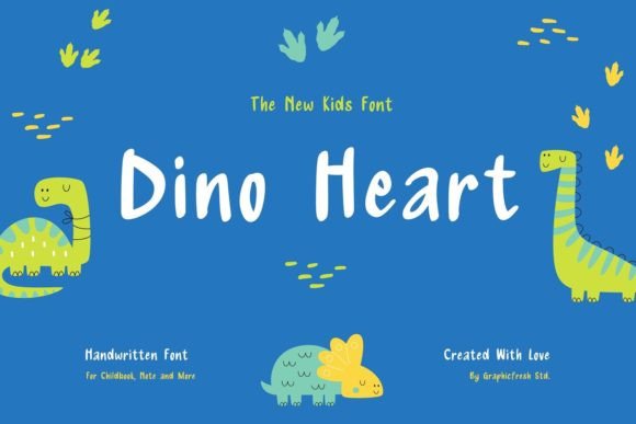 Dino Heart Font for Creative Campaigns