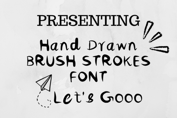 Handdrawn Brush Strokes Font