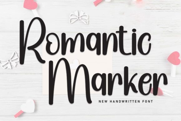 Romantic Marker Font for Web Design and Branding